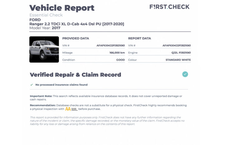 2018 Ford Ranger 2.2TDCi Double Cab 4×4 XL full